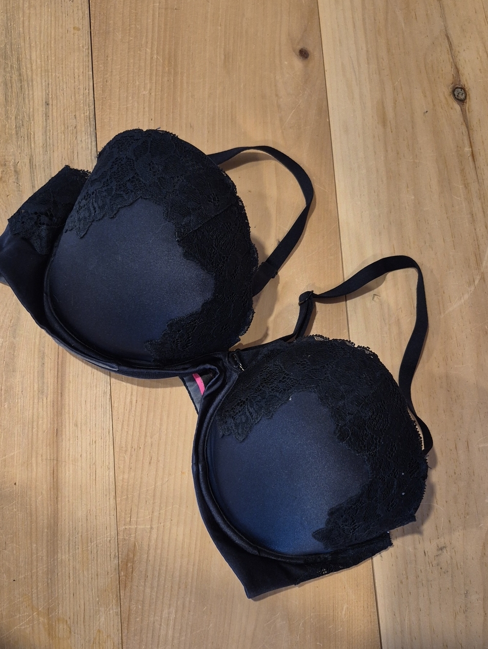 La SENZA Black Lace Push-Up Bra Convertable 36D